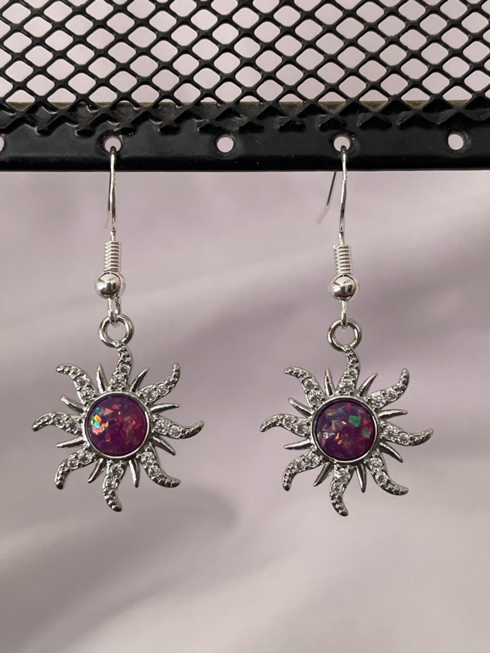 Silver Sun Earrings